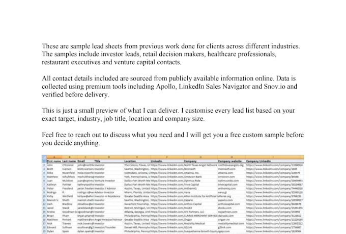do b2b linkedin lead generation and verified email list building